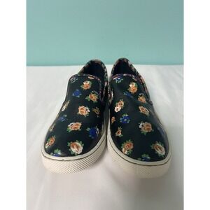 Coach Women's Floral Slip-On Loafers - Black and Multicolor